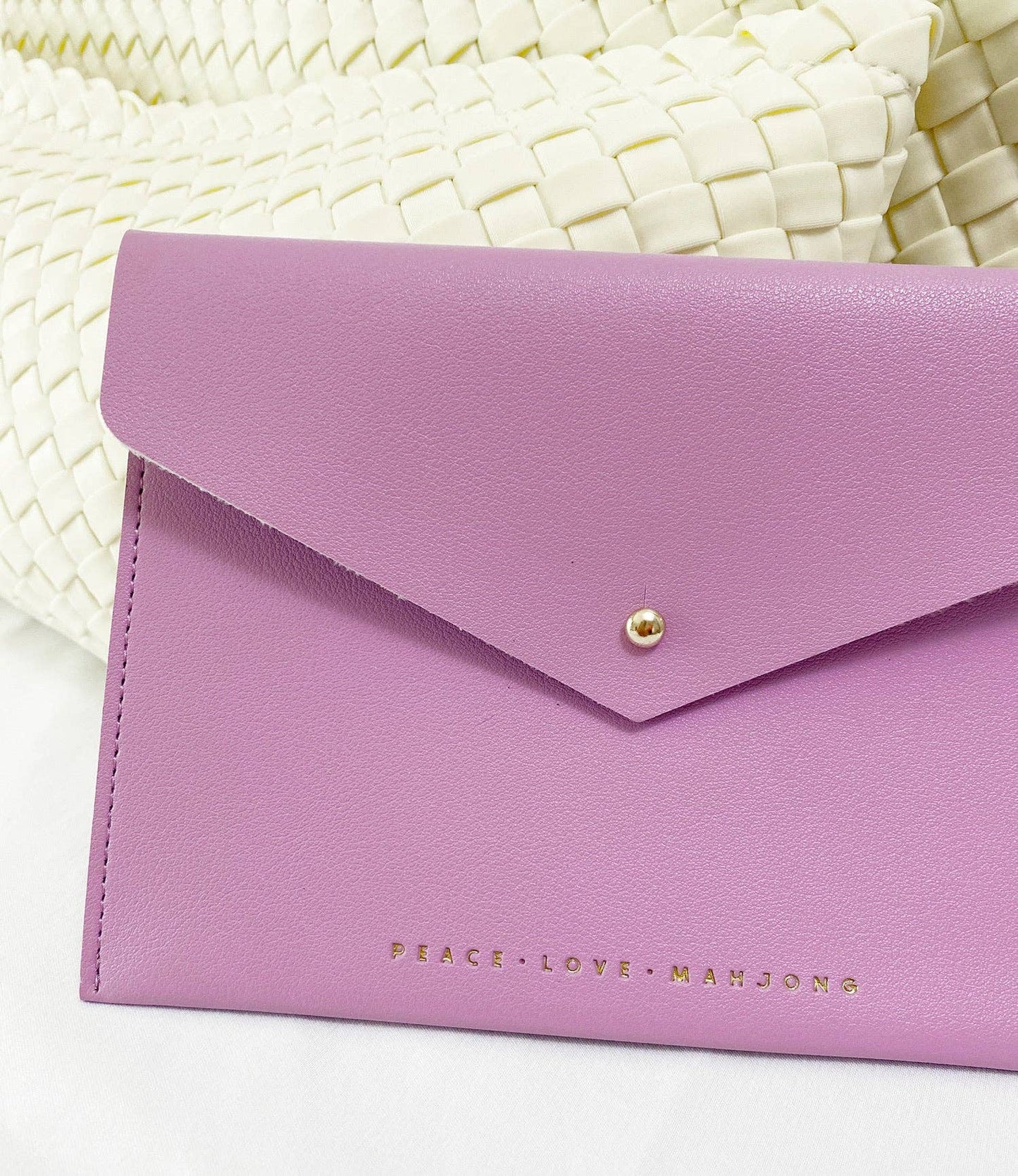 Mahjong Card Clutch: Teal - Large Size