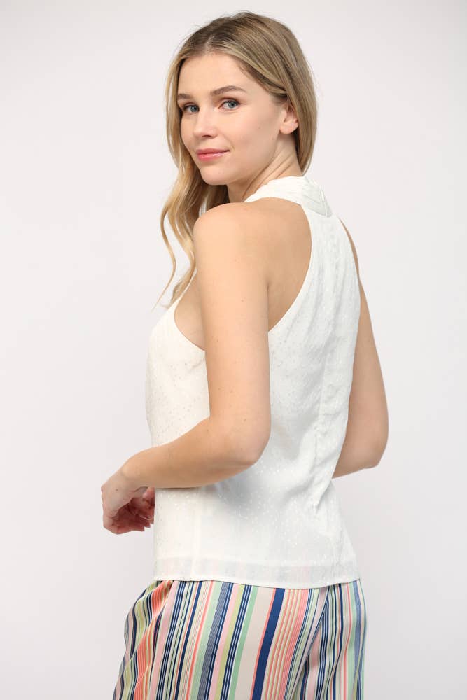 KENDALL TWISTED HALTER TOP