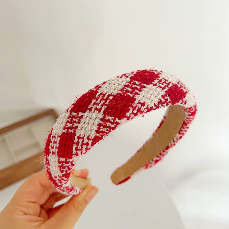 Red Plaid Headband