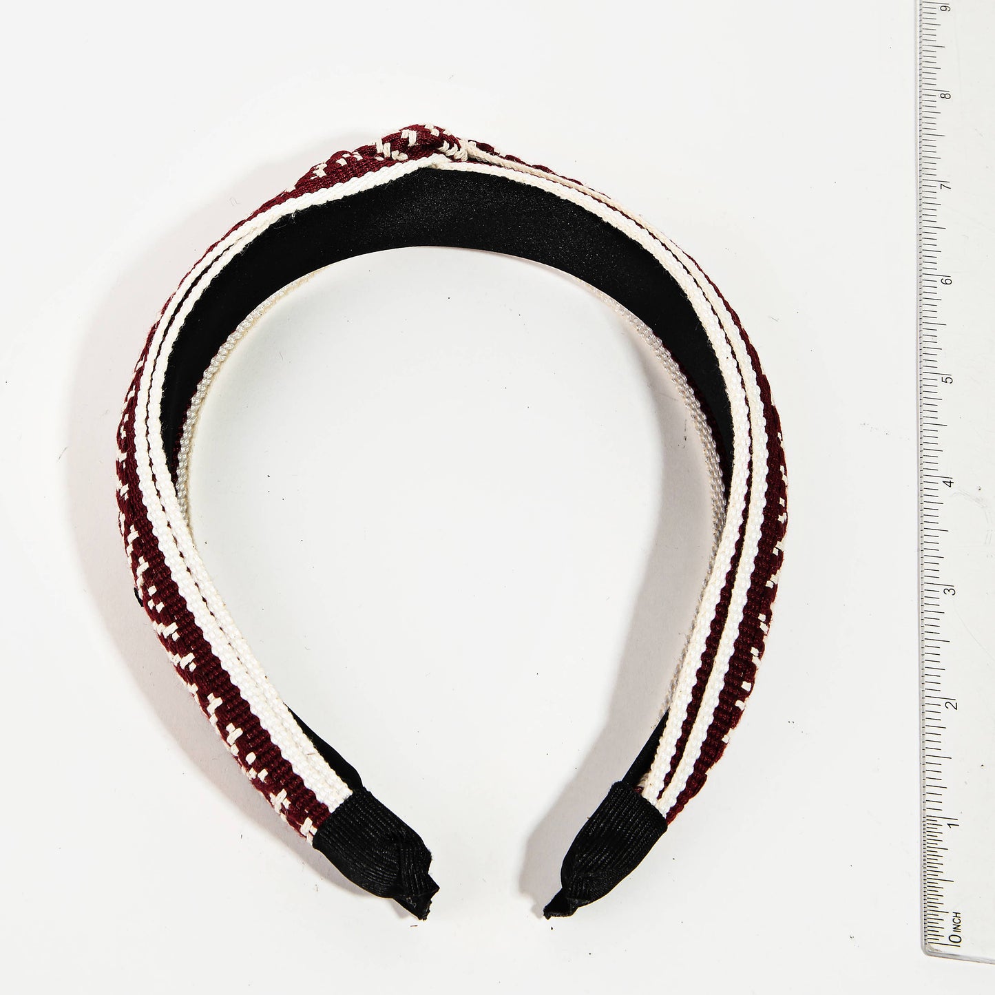 Boho Diamond Pattern Headband: Navy