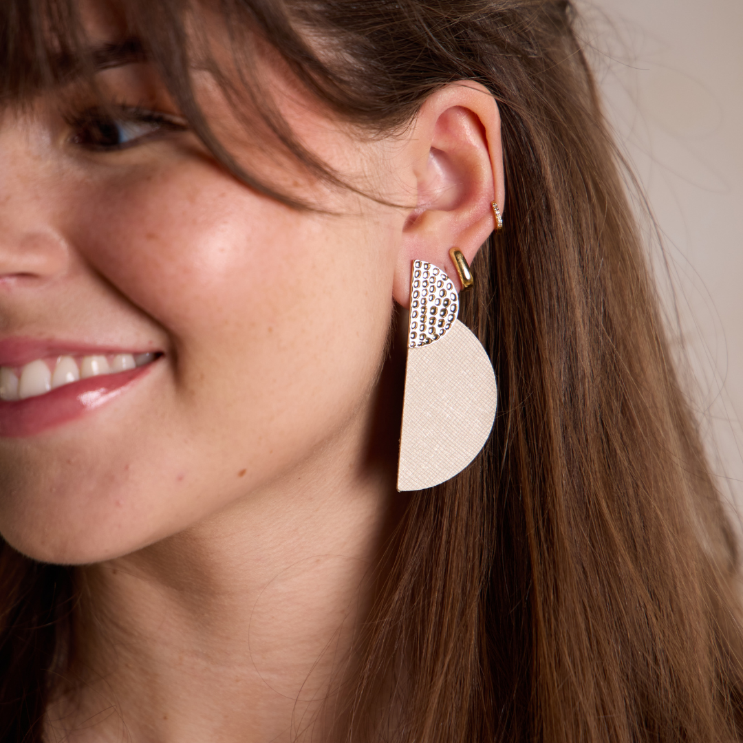 Vanilla Shimmer Demi Earrings