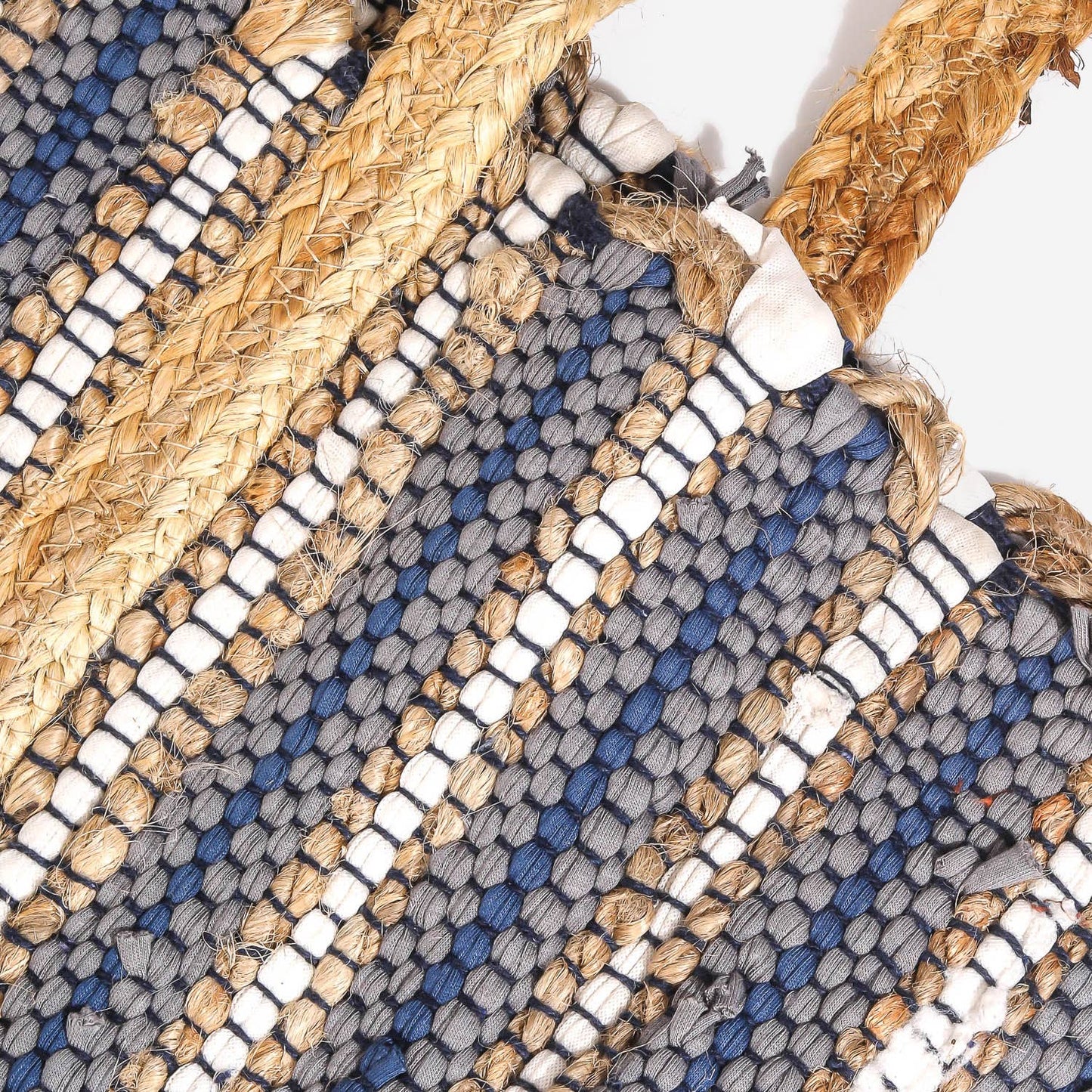 Wyatt Striped Jute Braid Tote Bag