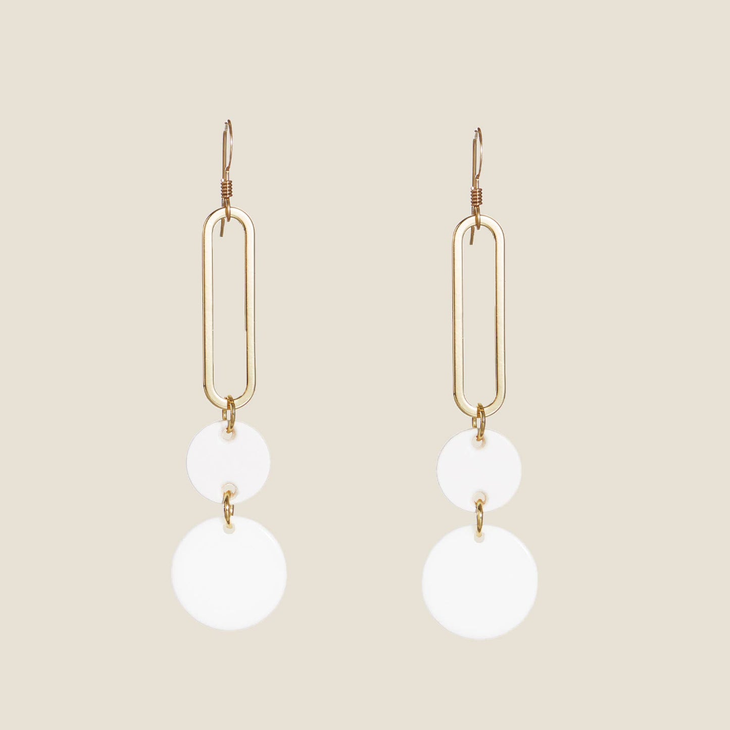 White Stevies Earrings