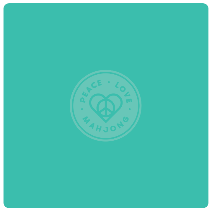 Mahjong Mat: Light Pink with Chartreuse & French Blue