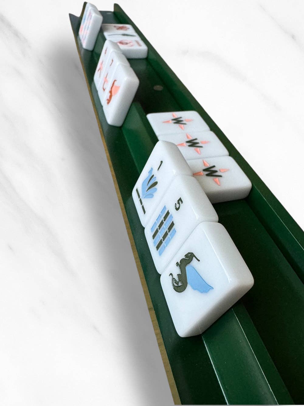Mahjong Racks & Pushers (Set of 4): Pink