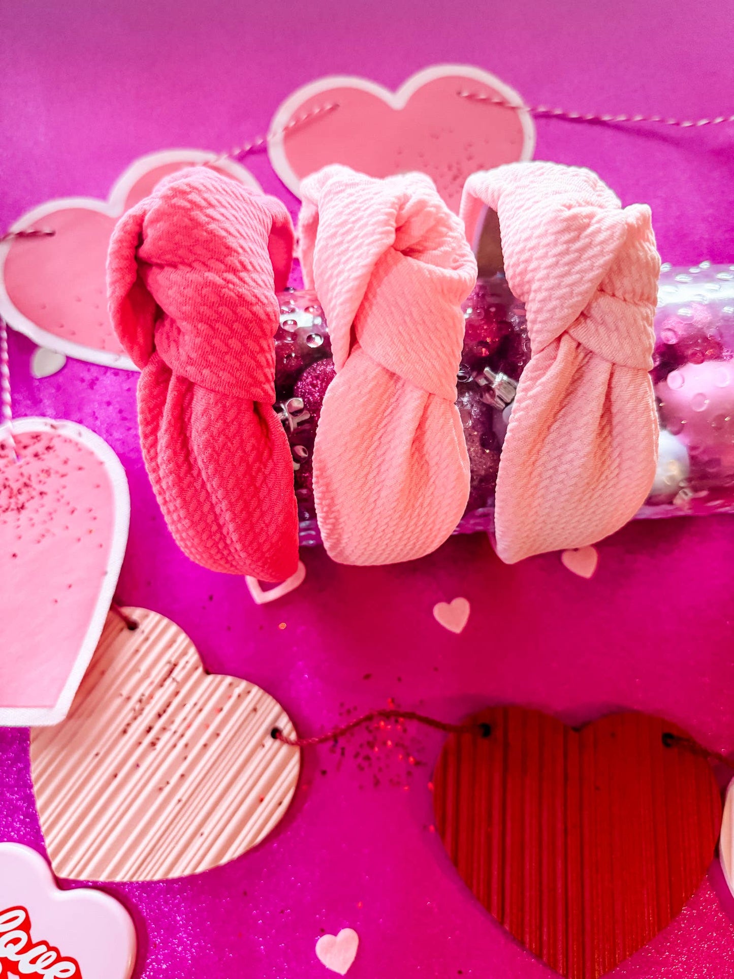 Crazy for Love Structured Headband • Hot Pink
