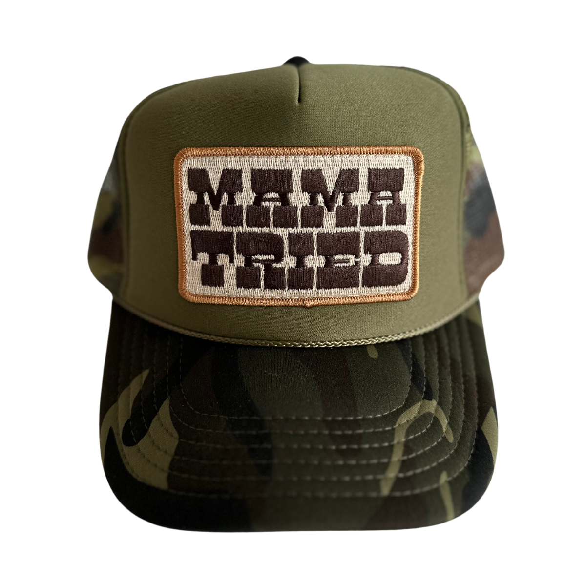 Mama Tried Patch Trucker Hat: Camo