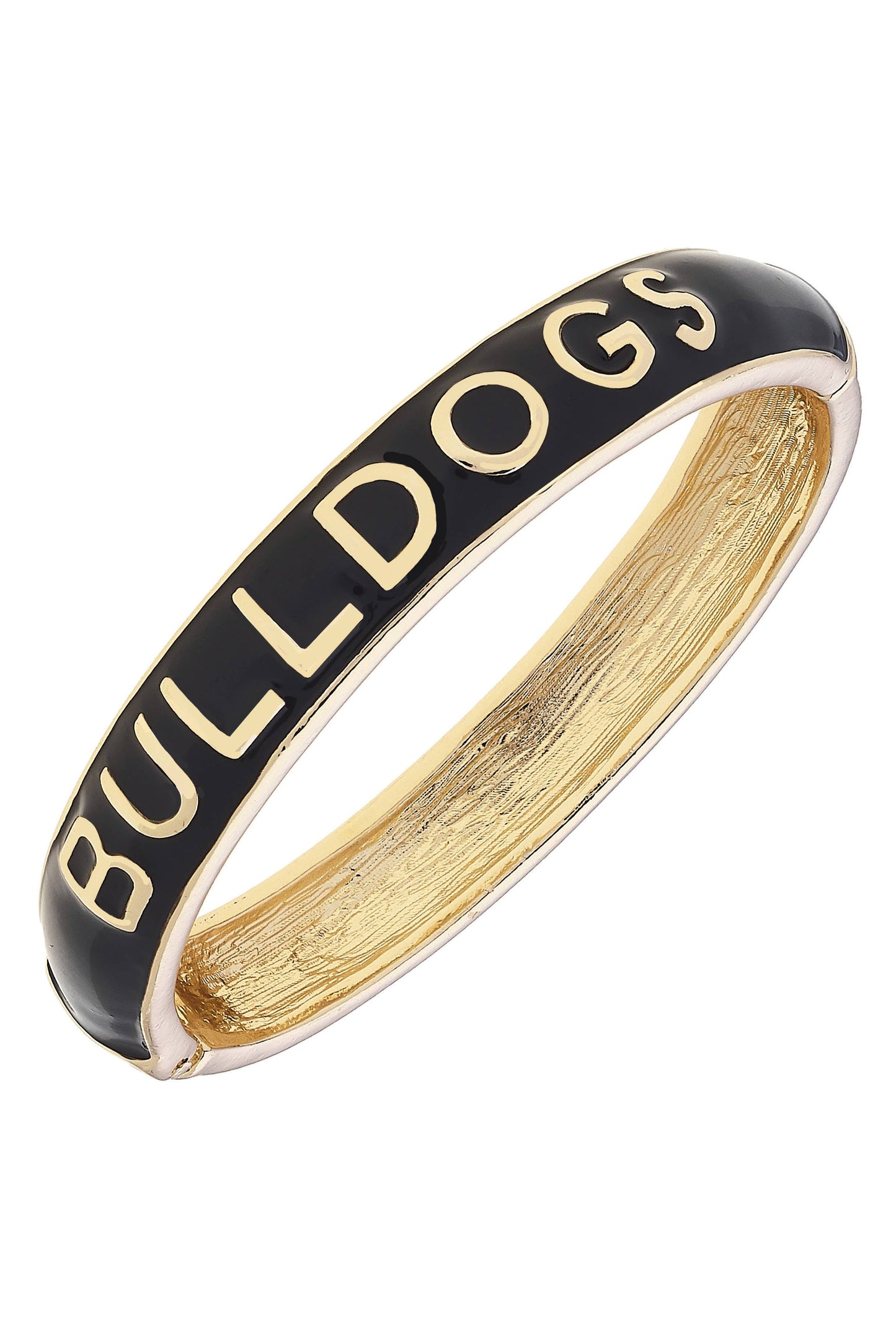 Georgia Bulldogs Sculpted Enamel Hinge Bangle: Black