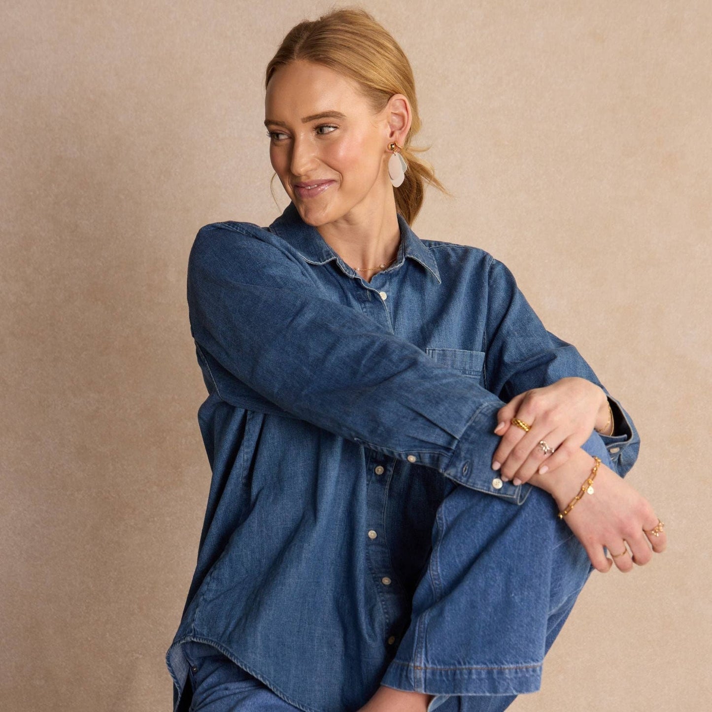 Weston Earrings: Cream