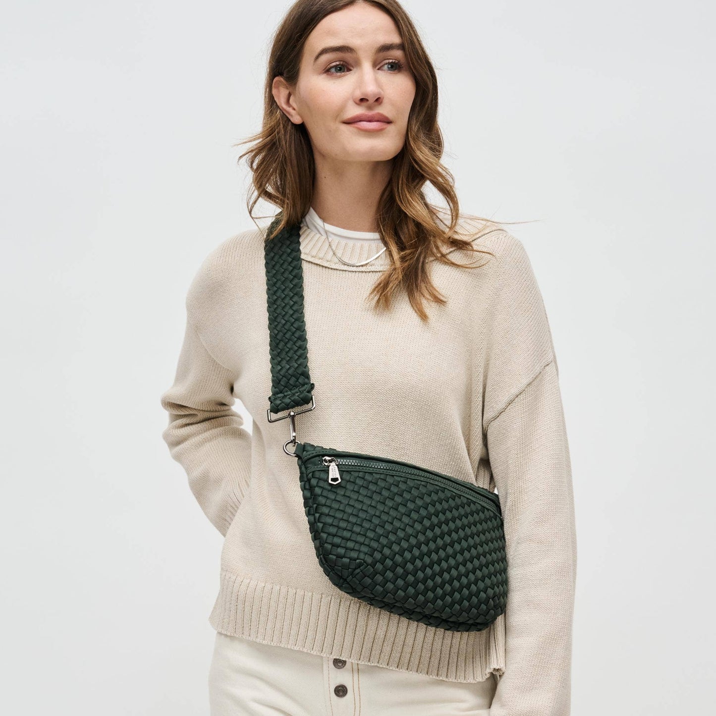Ethereal - Woven Neoprene Crossbody Bag: Wine