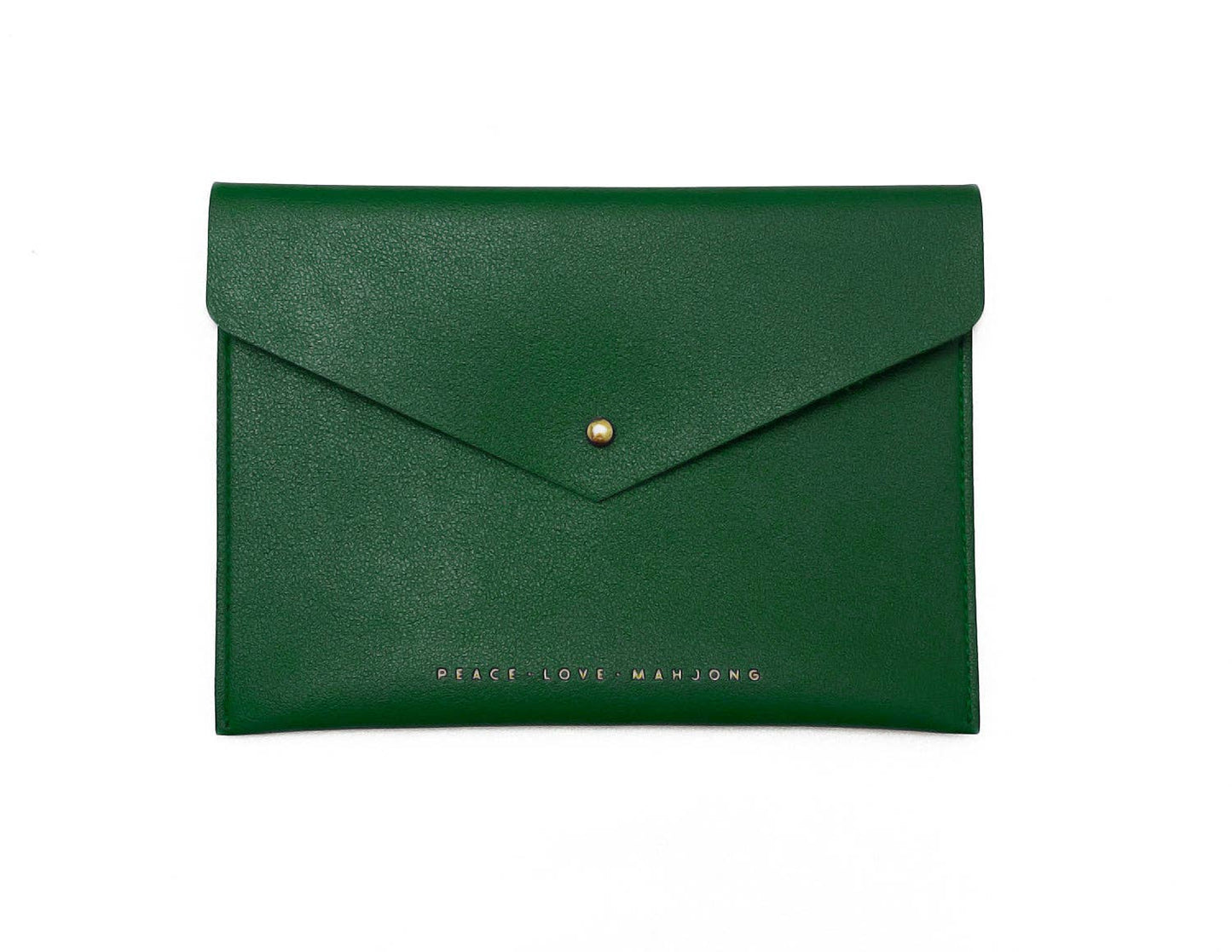 Mahjong Card Clutch: Hunter Green - Large Size