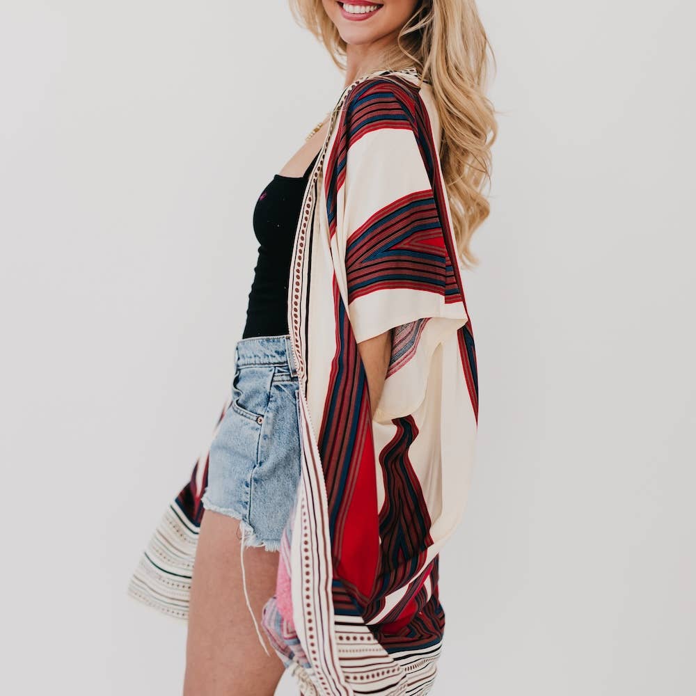 In The City Of Paradise Kimono: Navy