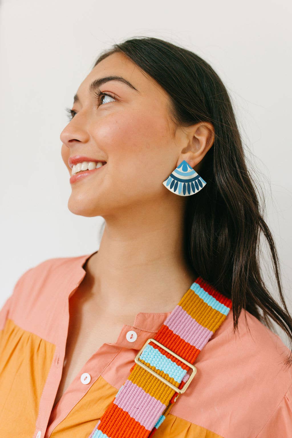 Sea Blue Tile Earrings