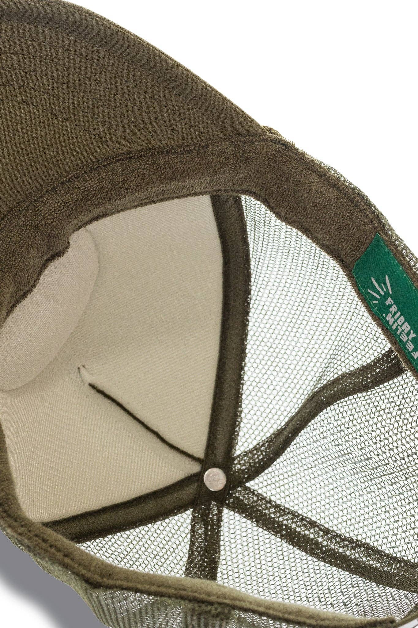 Happy AF Trucker Hat- Olive Green