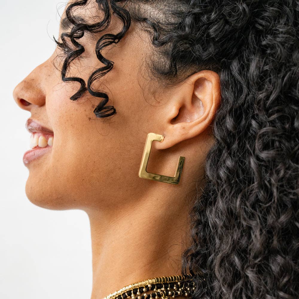 Heidi Square Hoop Earrings