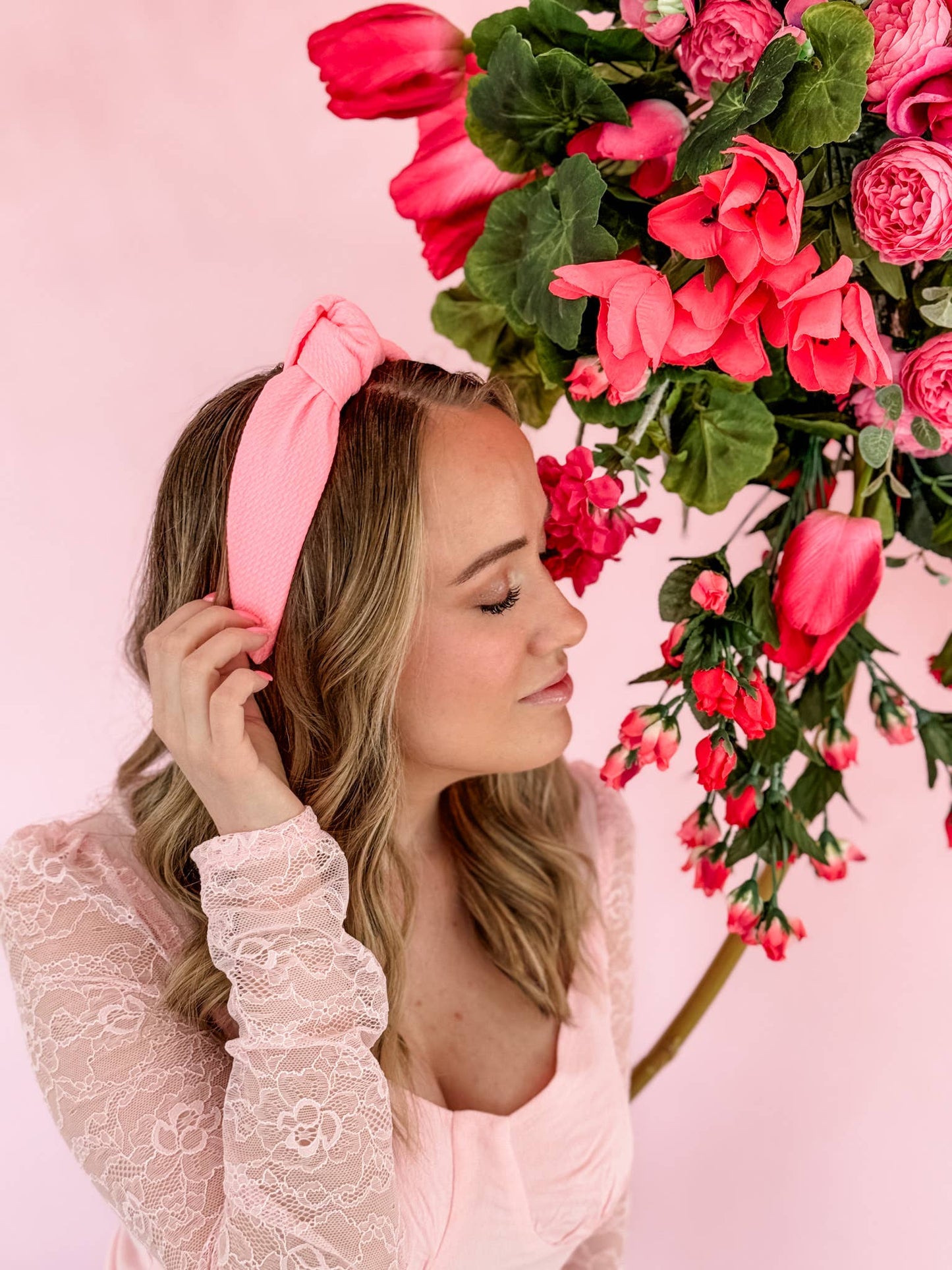 Crazy for Love Structured Headband • Light Pink