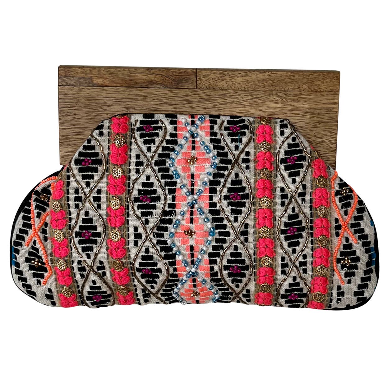 Diamond Stripe Clutch