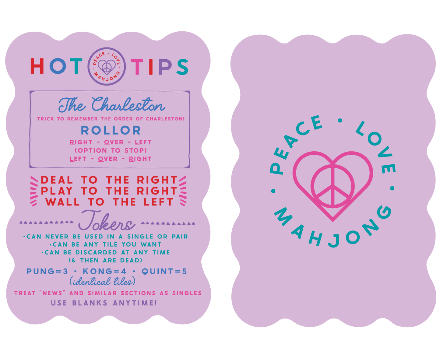 Mahjong Tile Shufflers (Set of 2): Hot Tips - Pink