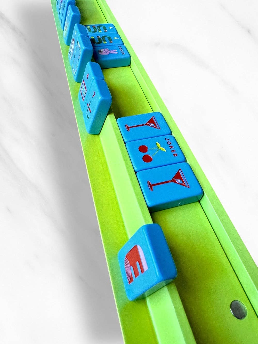 Mahjong Racks & Pushers (Set of 4): White