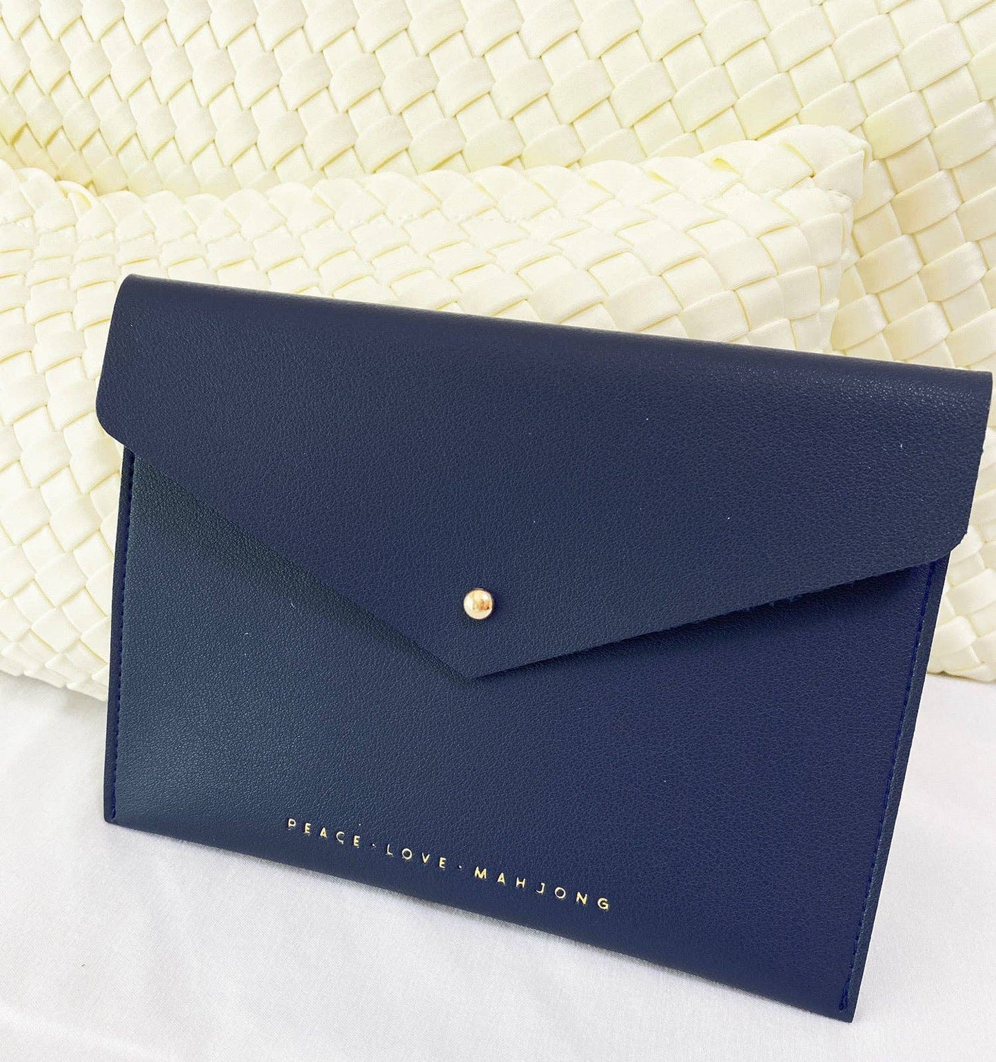 Mahjong Card Clutch: Dusty Rose - Large Size