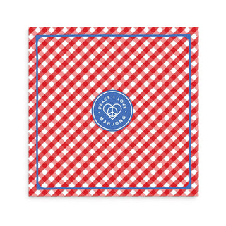 Pink Cabana Plaid Mahjong Mat