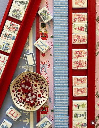 Britt Mills Nutcracker Leatherette Mahjong Mat
