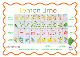 Lemon Lime Mahjong Tiles