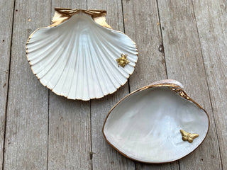 Butterfly Scallop Dice Dish: White Pearl
