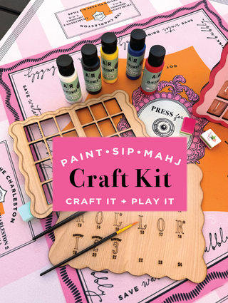 Mahjong Solo Practice Board DIY Kit | Paint, Sip & Play