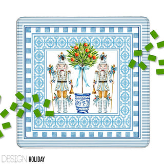 Mahjong Mat 31", Neoprene, Holiday, Christmas, Winter: Sugar Plum / Neoprene without bag