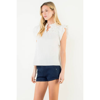 Sinclair Flutter Sleeve Top