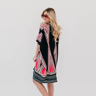 In The City Of Paradise Kimono: Navy