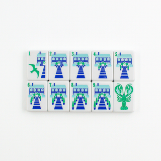 The New England Series: Mahjong Set with Nautical Flair