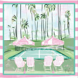 Rebecca Illustrated Tennis in Paradise Mahjong Mat