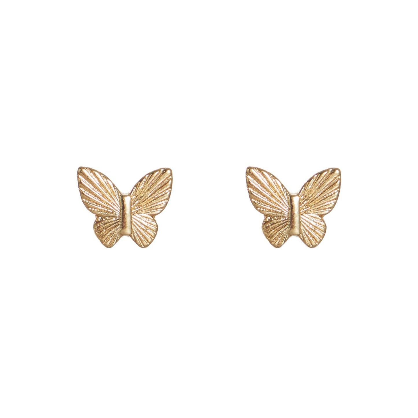 Gold Butterfly Studs: One Size