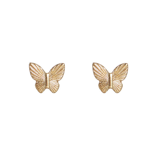 Gold Butterfly Studs: One Size
