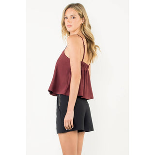 Suede Tank Top: WINE / XS-S-M-L(1-2-2-1)