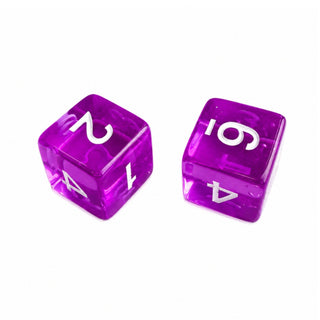 Colorful Jelly Translucent Mahjong Dice Gift Ready : Pretty Purple