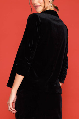 Lene Velvet Blazer: Teal