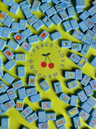 Peace Love Mahjong Mod Tiles - French Blue