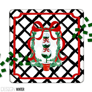 Mahjong Mat 31", Neoprene, Holiday, Christmas, Winter: Sugar Plum / Neoprene without bag
