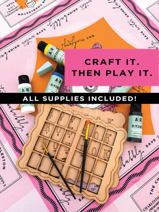 Mahjong Solo Practice Board DIY Kit | Paint, Sip & Play
