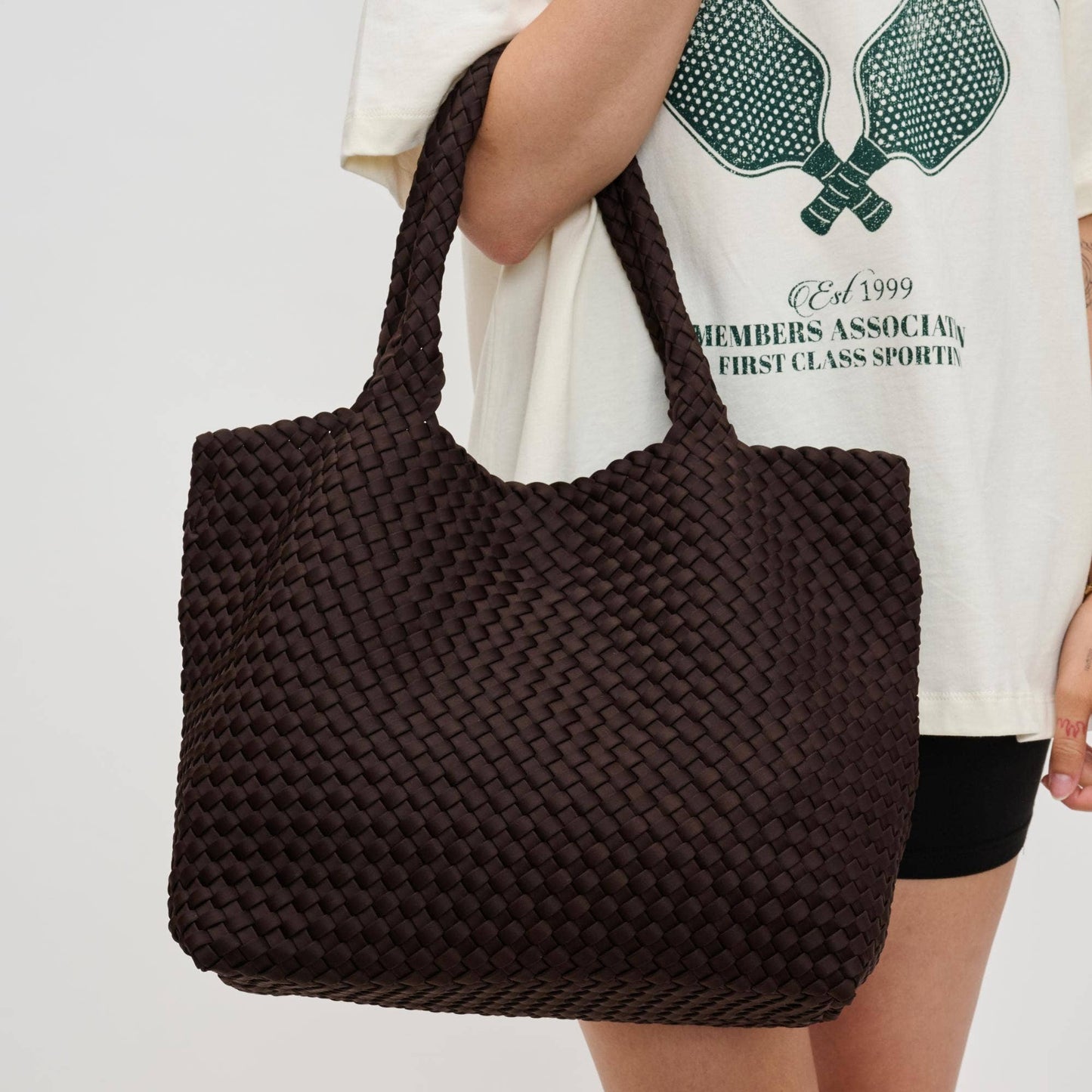 Sky's The Limit - Medium Woven Neoprene Tote: Black