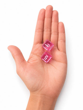 Pinkpop Jelly Mahjong Dice (Set of 2)