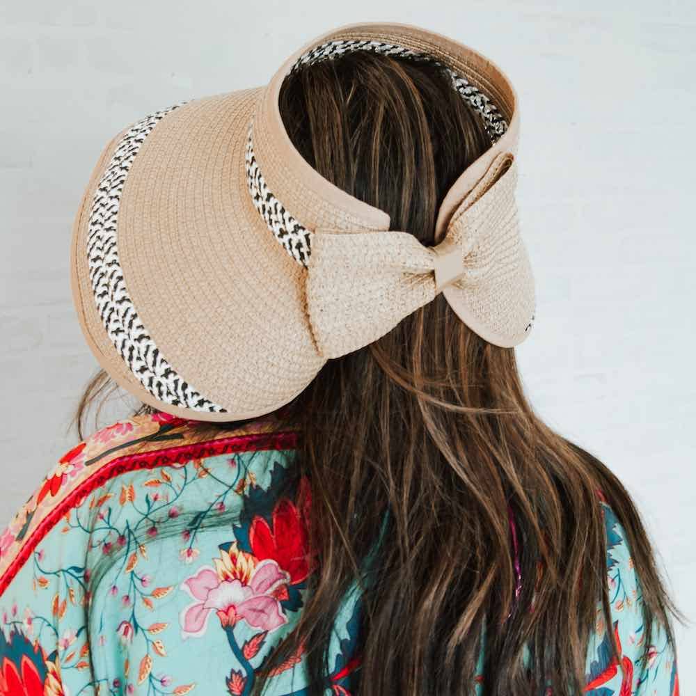 Roll Up Sun Visor: Beige