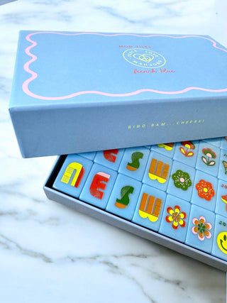 Peace Love Mahjong Mod Tiles - French Blue