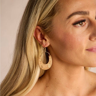 Gold Cork Nadia Earrings