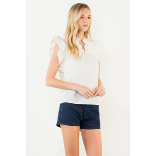 Sinclair Flutter Sleeve Top