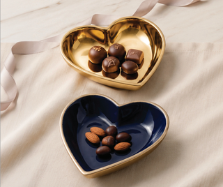 Gold Heart dice dish