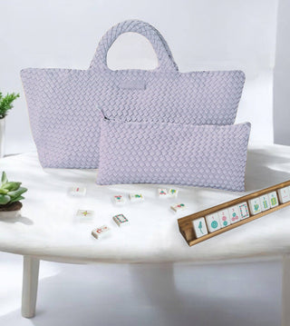 Woven Mahjong Carryall : Lavender